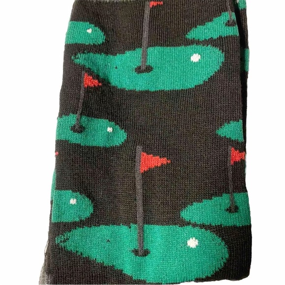 JUNCTURE Golfing Golf Course Printed Crew Socks Men Novelty Dad Gift Geek Chic - Picture 2 of 2